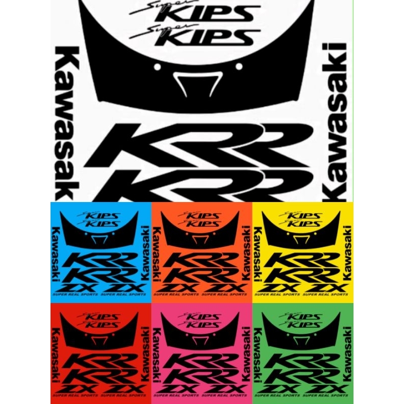Stiker cutting Kawasaki ninja KRR ZX CBU cutting hitam bisa dipernis