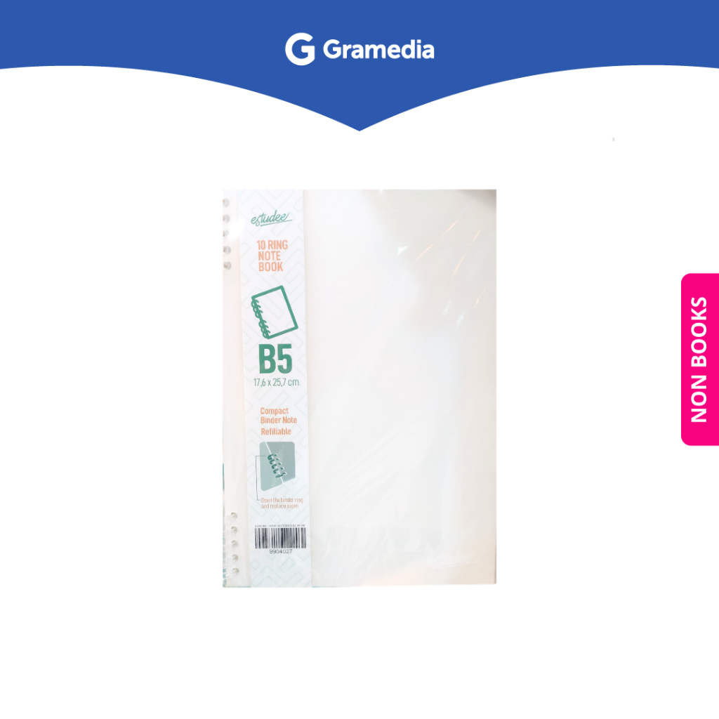 

Gramedia Depok - ESTUDEE 10RING NOTEBOOK B5 WHITE
