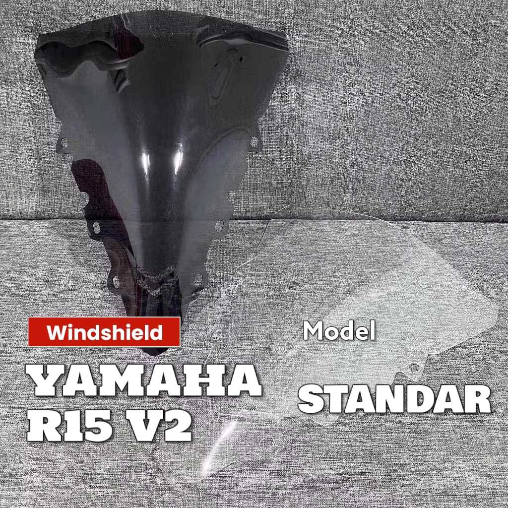 VISOR WINDSHIELD R15 V2 WINDSHIELD YAMAHA R15 V2 MODEL STANDAR VISOR R15 V2 STANDAR ATL55