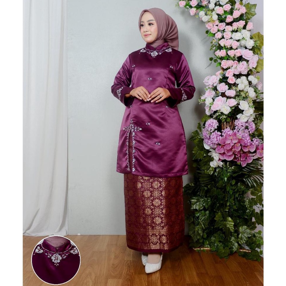 KODE H93B Set Kebaya Kurung Rosalie  Set Baju Kurung Payet Mewah  Set Baju Kurung Malaysia  Kekinian