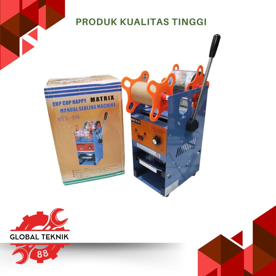 cup sealer matrix D8 mesin press cup mesin prees gelas plastik