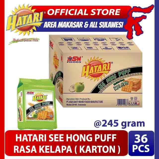 

Hatari GABIN See Hong Puff Kelapa 245 gram ( karton ) 36 Pcs