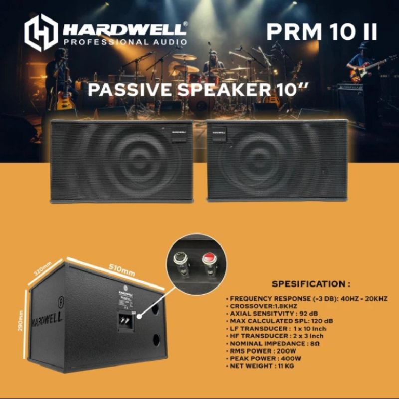 speaker pasif hardwell PRM 10 II original speaker 10inch