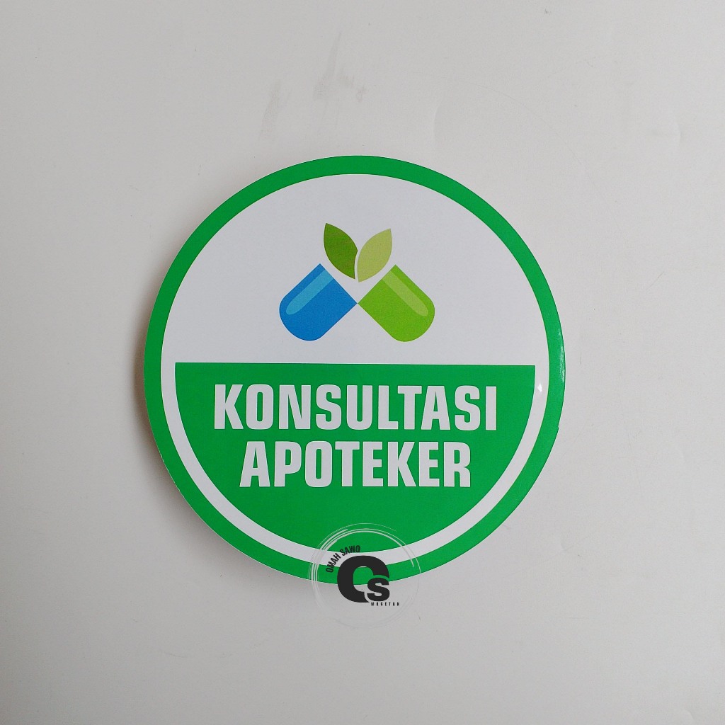 

Stiker Konsultasi Apoteker - Stiker Vinyl Bulat - Stiker Kesehatan - Farmasi