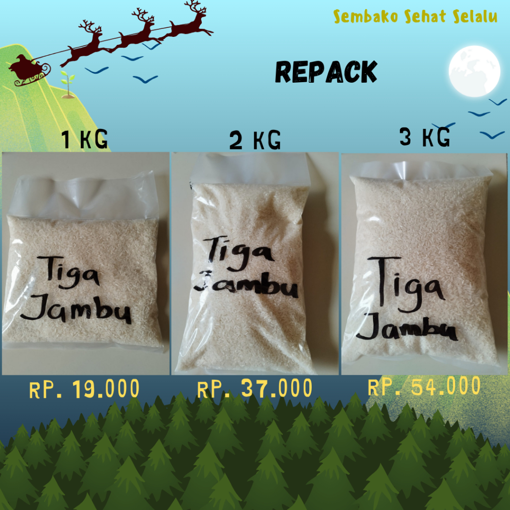 

Beras Cap Tiga Jambu (tidak wangi pandan) (REPACK)