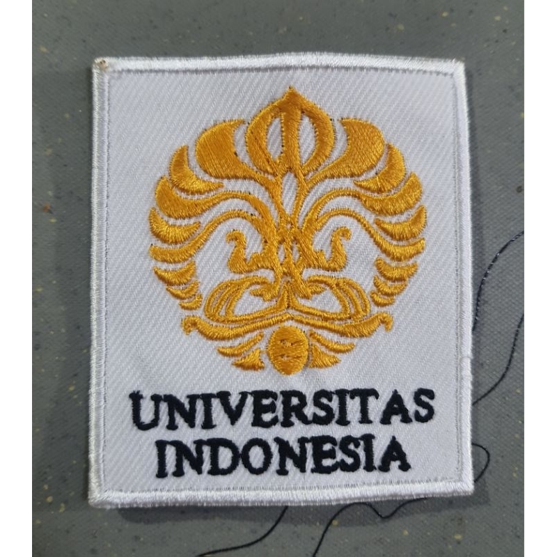 Bordir Logo UI kotak-putih