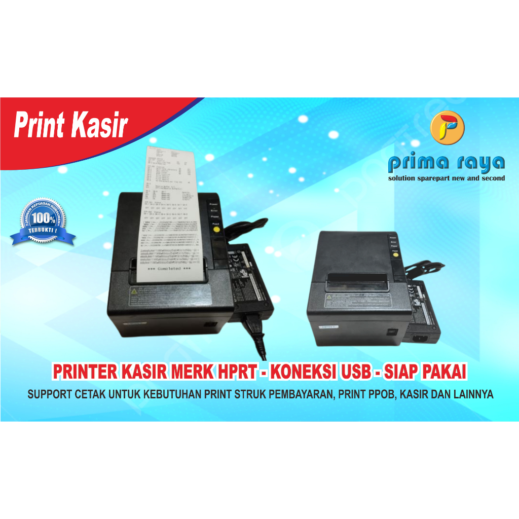 Printer Kasir HPRT seri TP806 Thermal 80MM - Cetak PPOB, Struk Pembayaran, Label, Nota Laundry, Nota