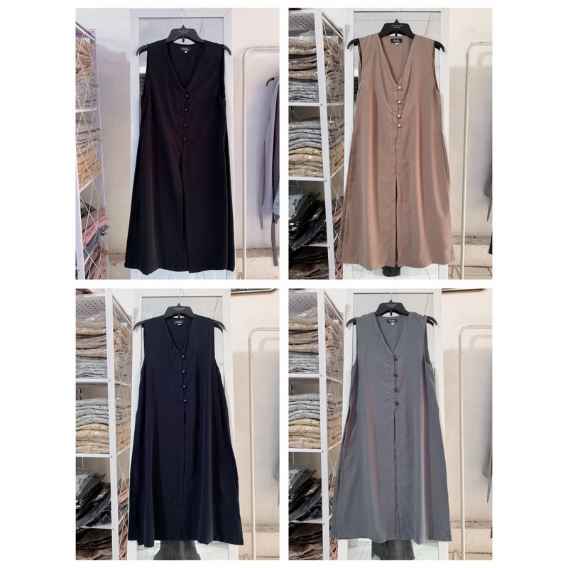 Cardigan Kardigan panjang tanpa lengan