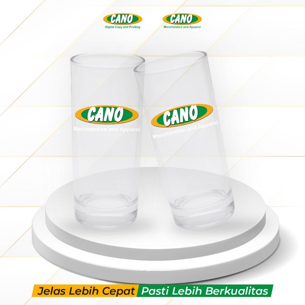Gelas Kaca Cangkir Kaca Mug Kaca Souvenir Custom Print UV