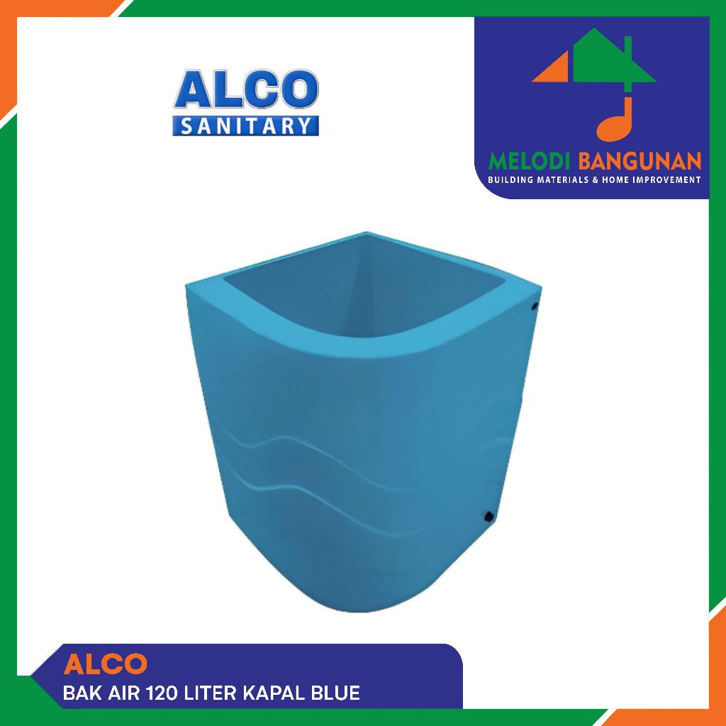 Alco - Bak Air Mandi Sudut Luxury Fiber Glass 120 Liter 120 L 120L Blue