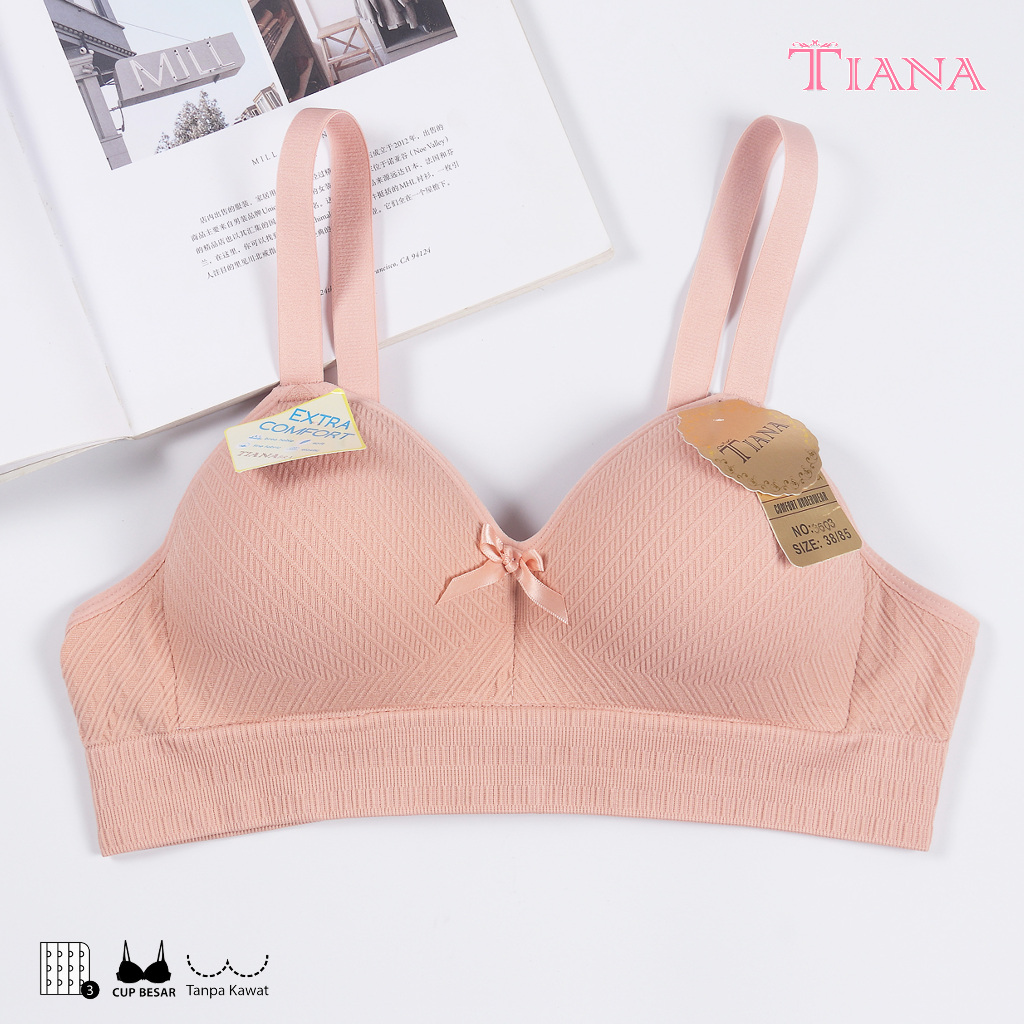 TIANA | Bra Cup Besar Tanpa Kawat Kait 3 / art TN 3603