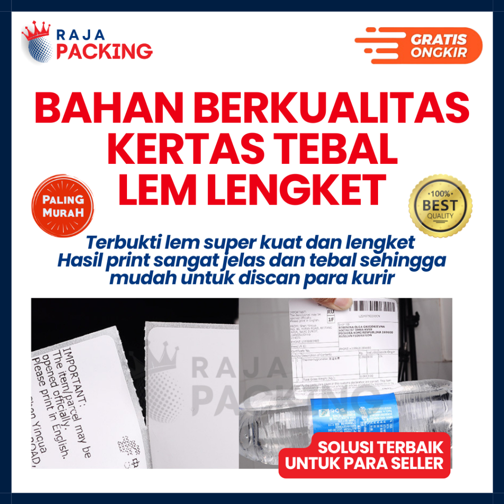 

RB Kertas Label Thermal 100MM x 100MM 500 Pcs Label Roll