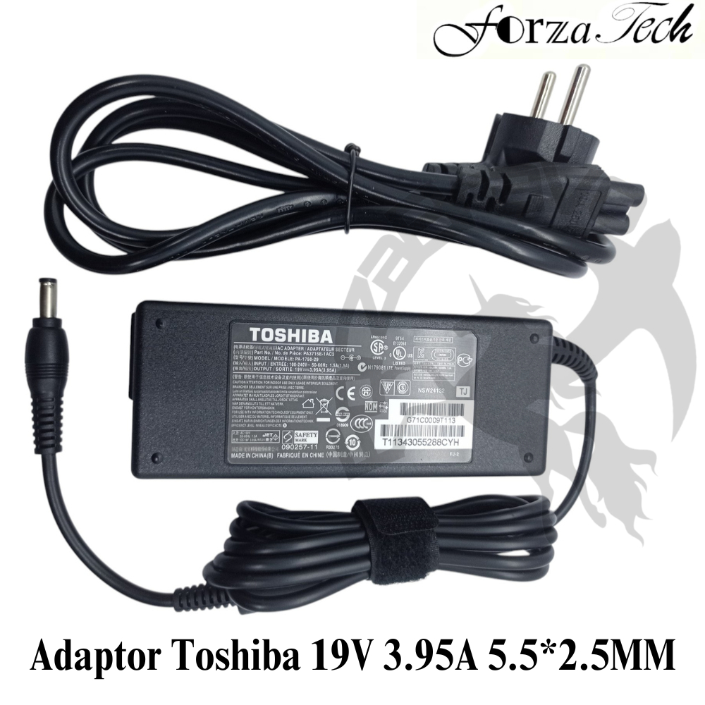 Adaptor Charger Casan TOSHIBA PA3715U-1ACA PA3468U-1ACA PA-1750-09 PA-1750-29 19V 3.95A 75W 5.5*2.5M