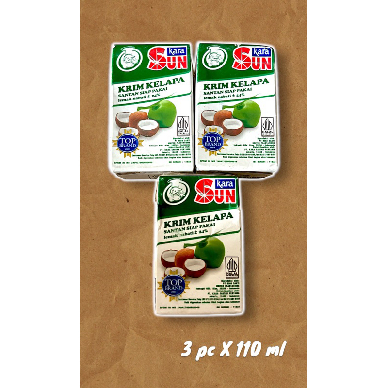 

SUN KARA Santan Kelapa 110ml (3 pc) TERMURAH!!