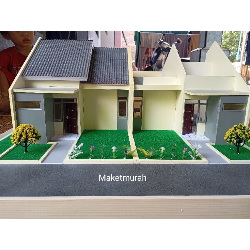 Rumah Minimalis skala 1:25 miniatur maket rumah diorama rumah