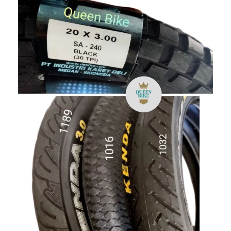 Ban Luar Sepeda 20x3.0 / 20x3.00 / 20x300 Bmx Jumbo Gemuk KENDA / DELIUM SWALLOW