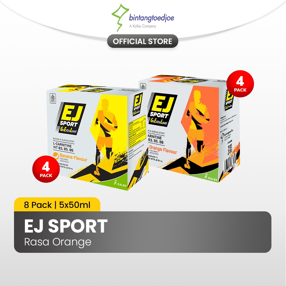 

Bundling EJ Sport Banana 4 Pack + EJ Sport Orange 4 Pack