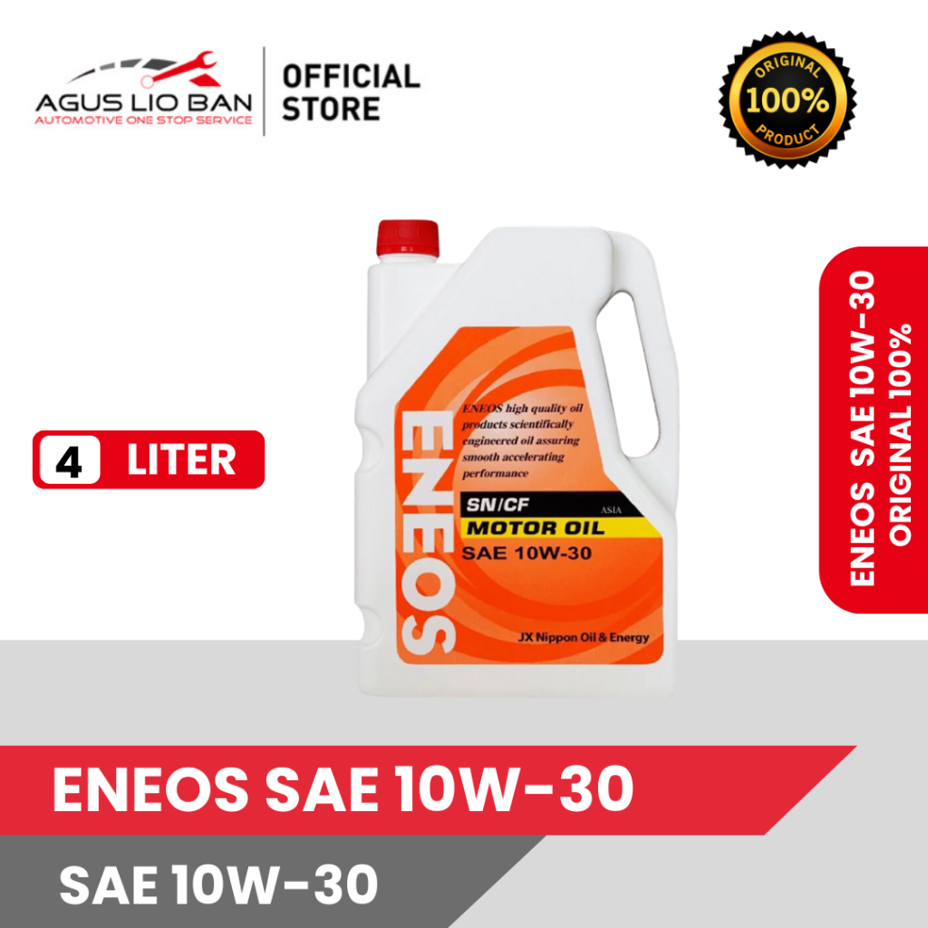 Agus Lio Ban - ENEOS Oli Mobil SN/CF 10W30 SEMI SYNTHETIC 4 Liter