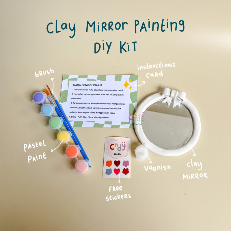 Clay Mirror Painting DIY Kit