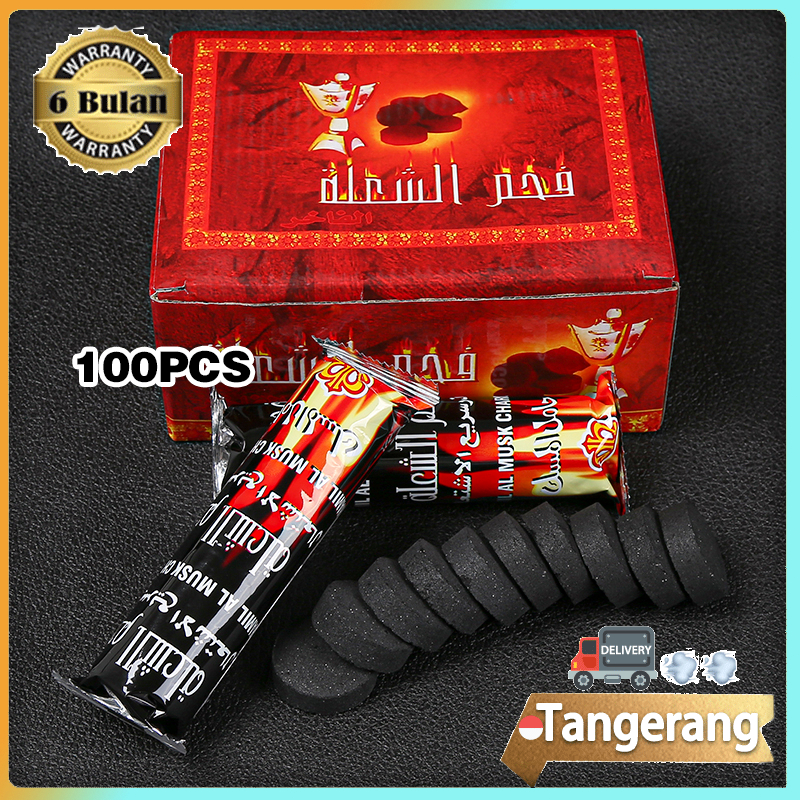 100pcs/box Arang Briket Magic Briket Batok Kelapa Untuk Berkemah Di Luar Ruangan Barbekyu
