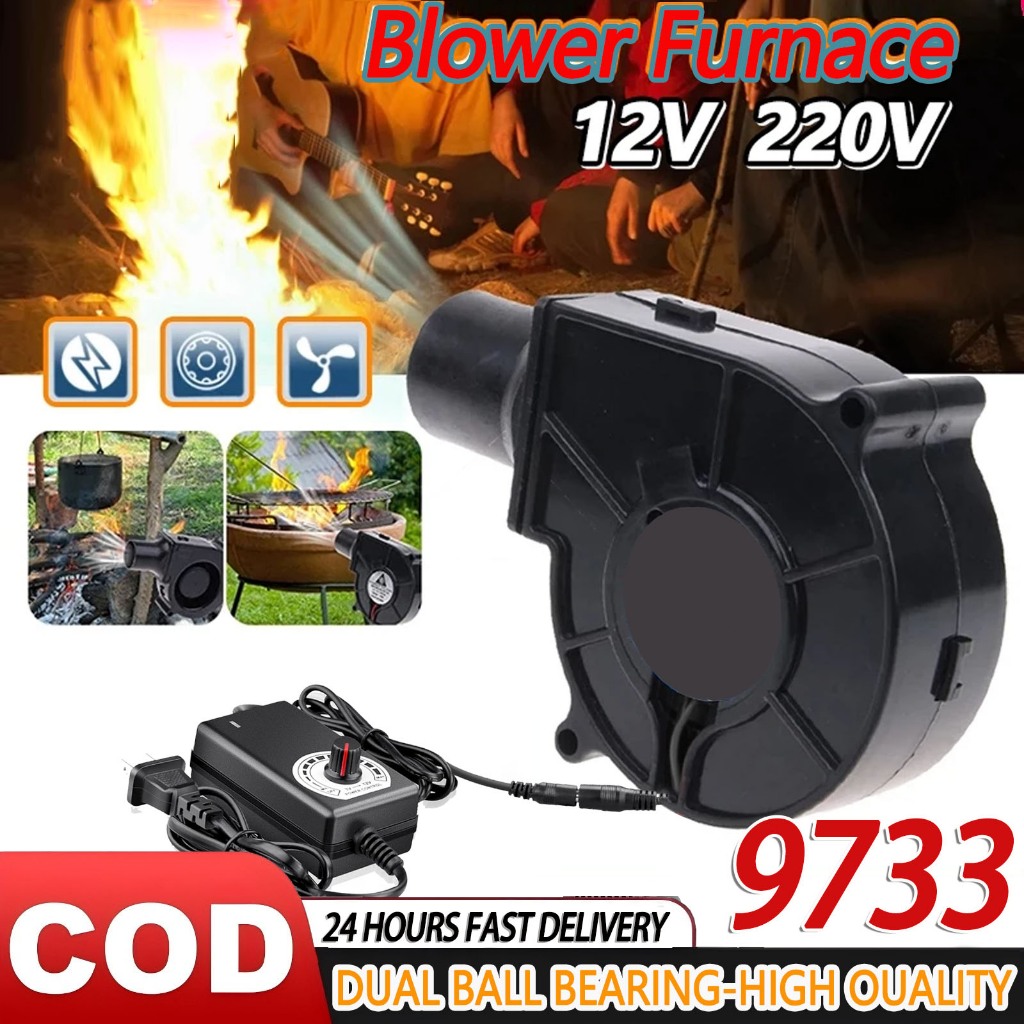 5500RPM 9733 Air Blower Mini BBQ Kipas 1 Set Blower Ac Turbocharger Portabel Kecil Dengan Pengontrol