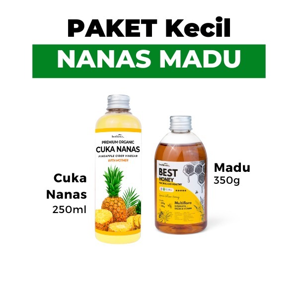 

Paket Bundling Diet Sehat - Detox Asam Urat - Cuka Nanas dan Madu Multiflora - 250 ml - 500 gr Asli