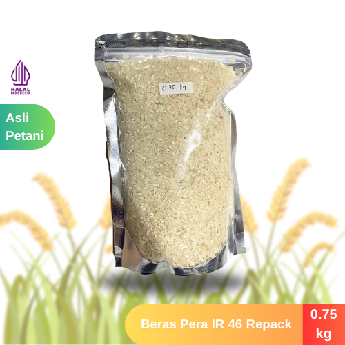 

Beras Pera IR 46 Kemasan Repack 0.75 kg