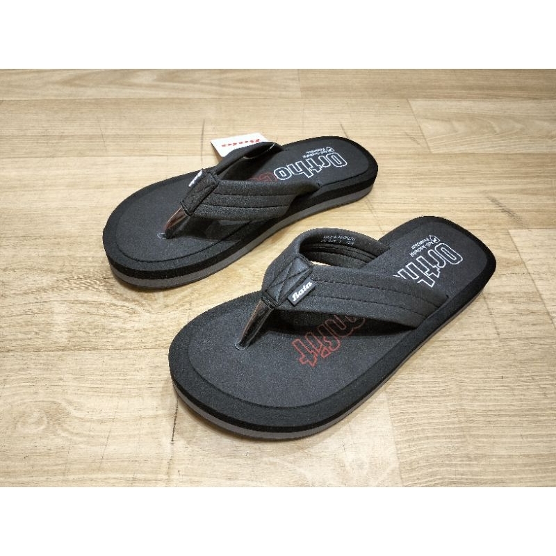 Sandal Jepit Pria Bata Bahan Full Karet Awet  Sandal Santai Warna Biru dan Hitam