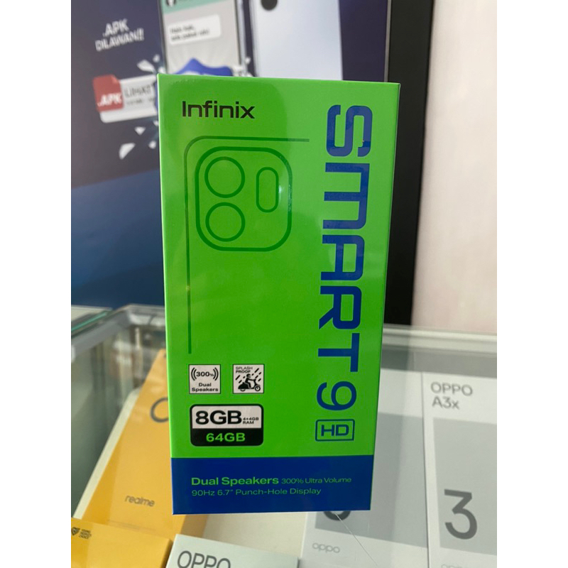 Infinix Smart 9 HD Dual Speakers Ram 8GB 64GB New Garansi Resmi.