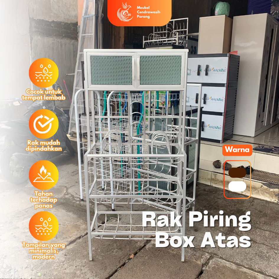 Rak Piring Box Atas / Rak Piring Aluminium