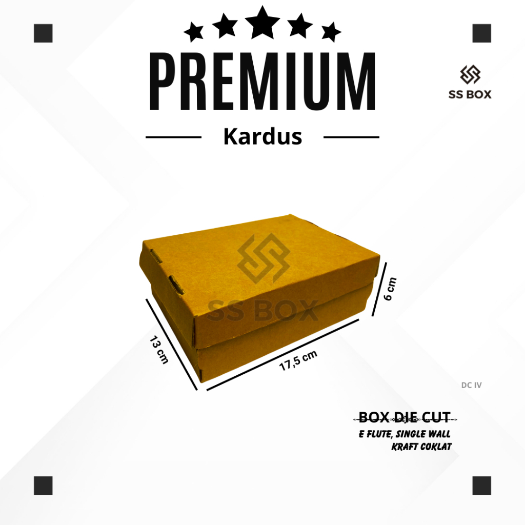 

KARDUS PACKING DIE CUT ukuran 13 x 17,5 x 6 KARDUS F-FLUTE PREMIUM