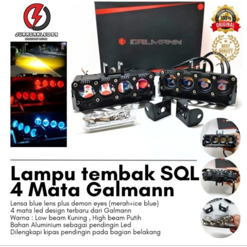 LAMPU TEMBAK GALMAN 4 MATA MINI LASER