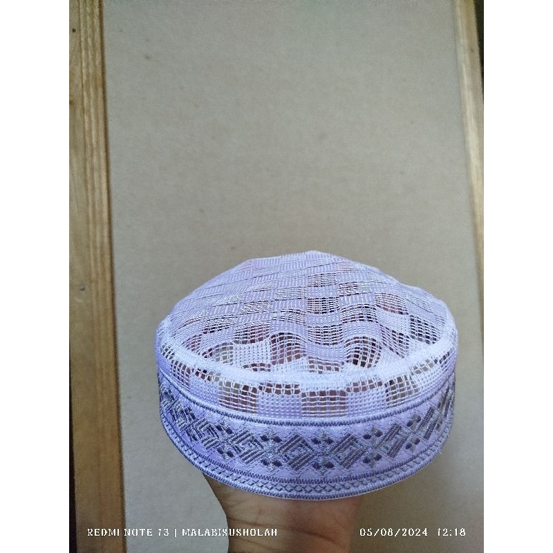TERBARU Kopiah Hajir Marawis, Kopiah Jaring Lulu , Kopiah Surut 3Jari/5cm