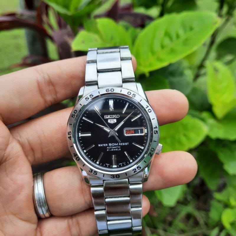 Seiko 5 Automatic SNKE01K1 Black Hitam SNKE01 7S26-02T0