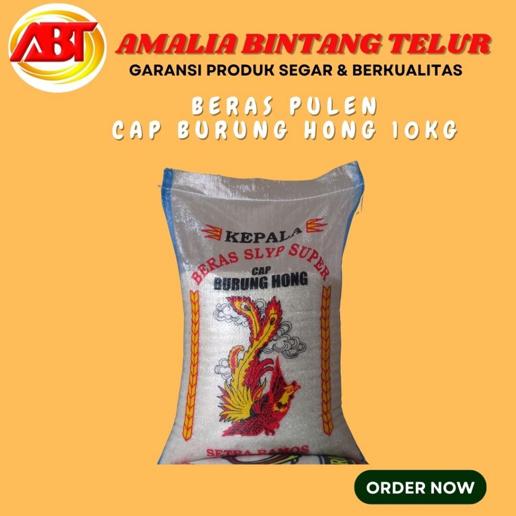 

Beras Pulen Cap Burung Hong 10kg