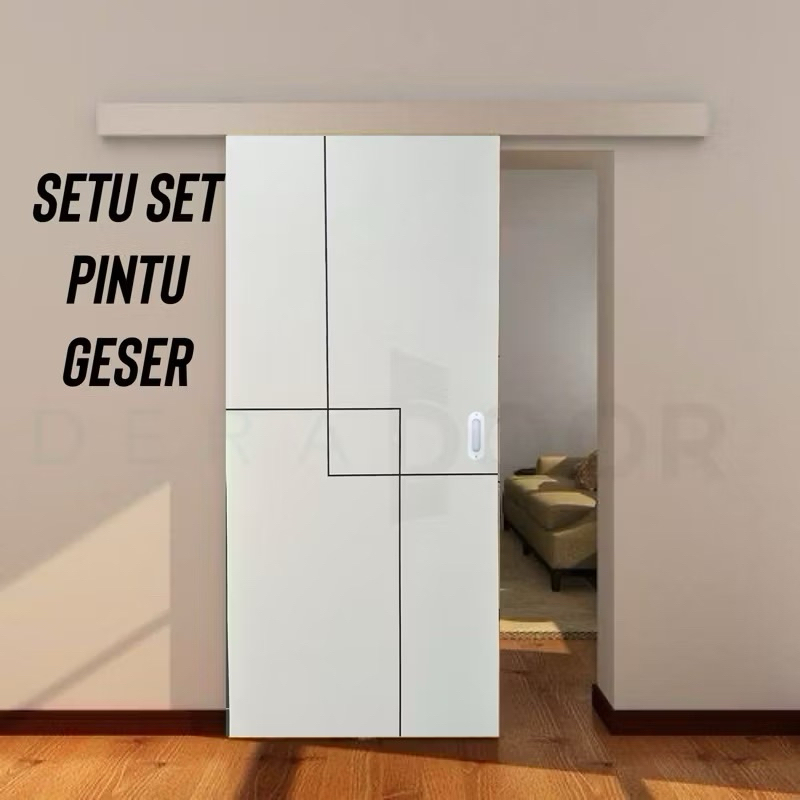 Satu Set Pintu Geser Modern / Satu Set Pintu Sleding / Pintu Sleding Kamar / Pintu Geser Kamar