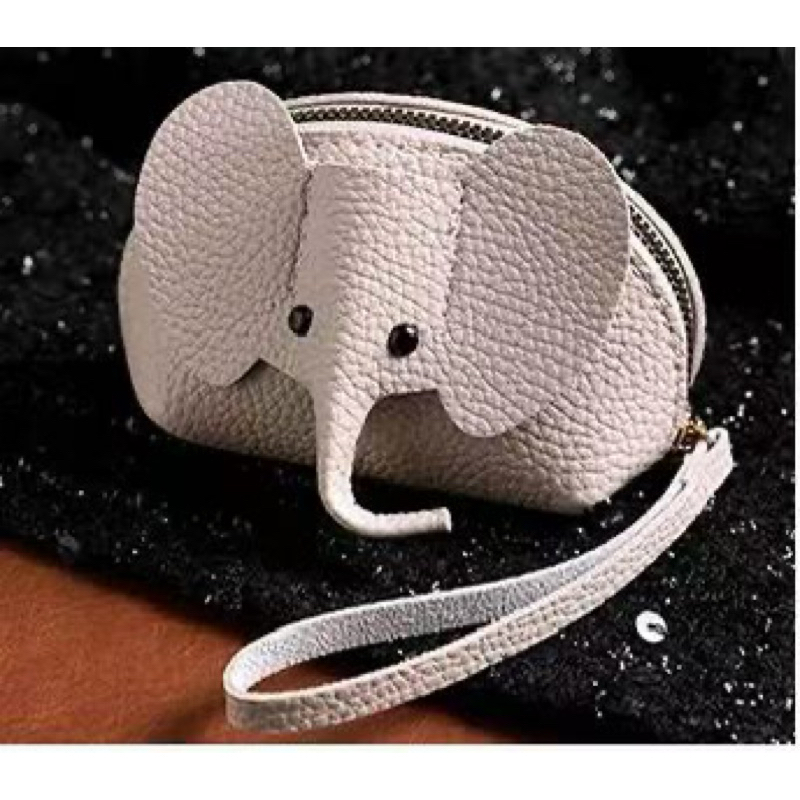 Tas Koin Tas Unik Kecil Motif Gajah/Dompet kecil Unik Lucu Bahan Kulit Bagus