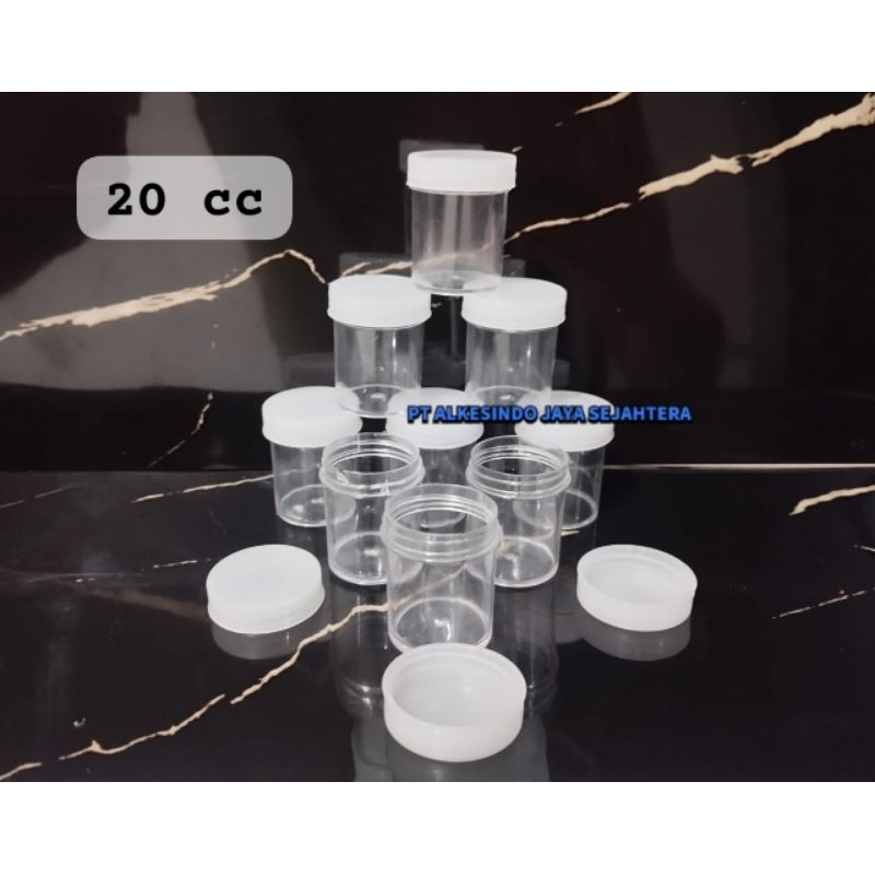 Pot urin / pot dahak / pot cream / pot salep 20 cc paket isi 100 pcs