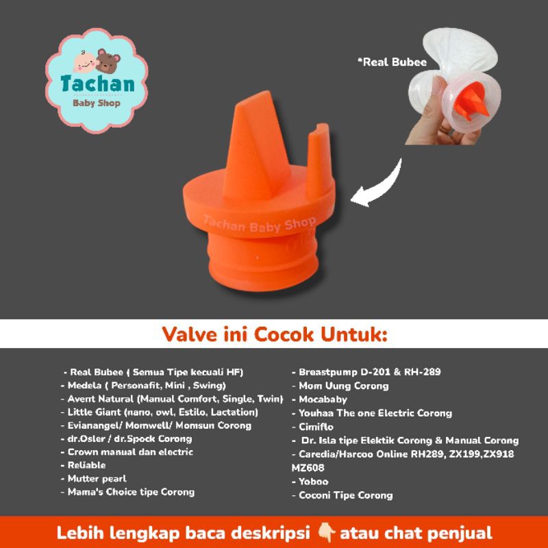 Valve Pompa ASI Orange Universal Real Bubee, Mom uung, Dr.Isla, Mocababy, Avent , harcoo caredia, Yo