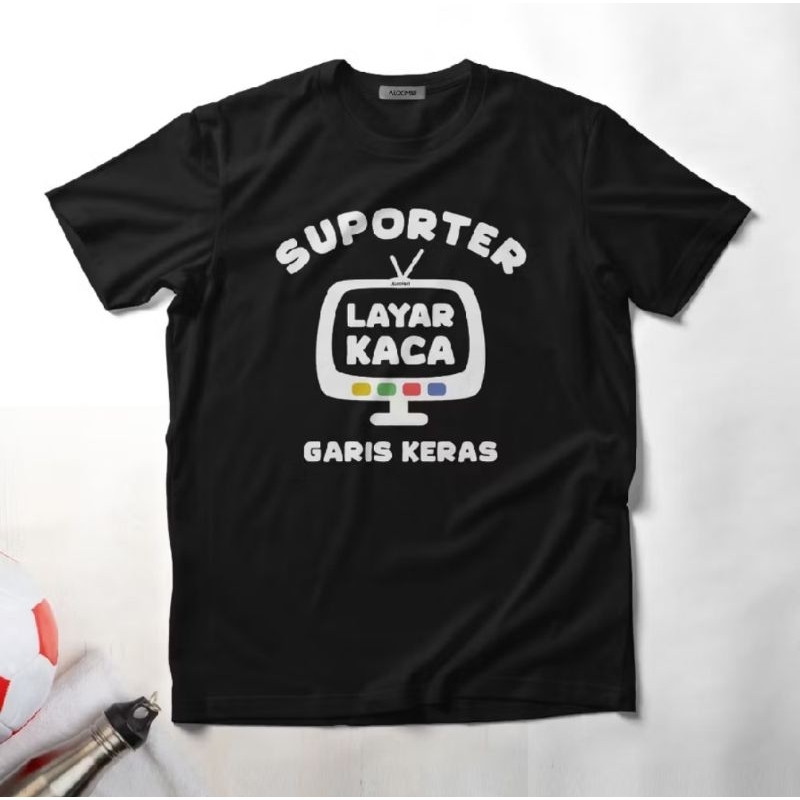 T-Shirt Kaos SUPORTER LAYAR KACA GARIS KERAS