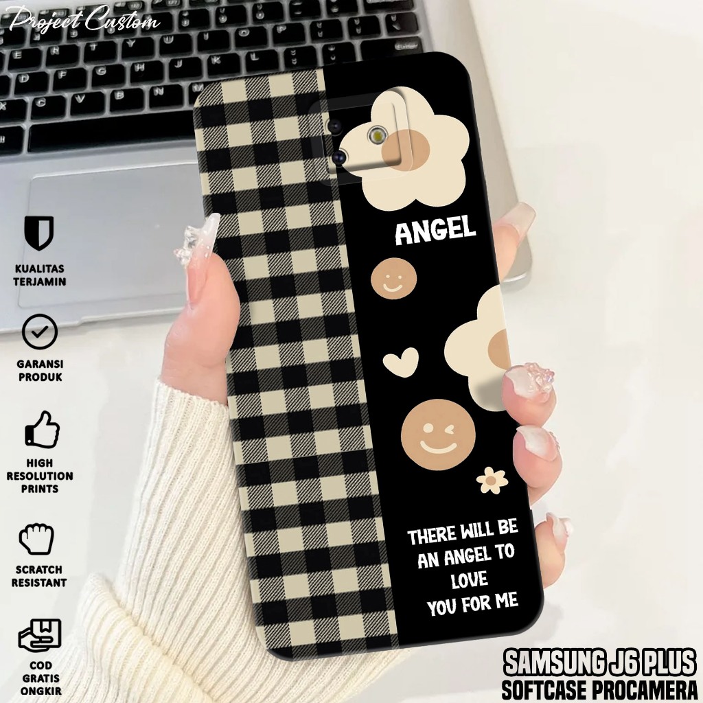 Softcase SAMSUNG J6 PLUS - Case Hp SAMSUNG J6 PLUS ( BUNGA ) Silikon Hp SAMSUNG J6+ - Casing Hp SAMS
