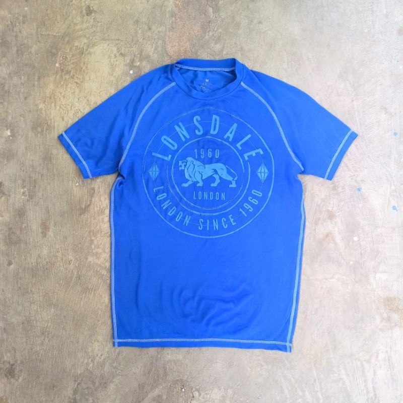 Baju Lonsdale London Second Original Big Logo Back Baselayer jersey Polyester vintage pria wanita ca