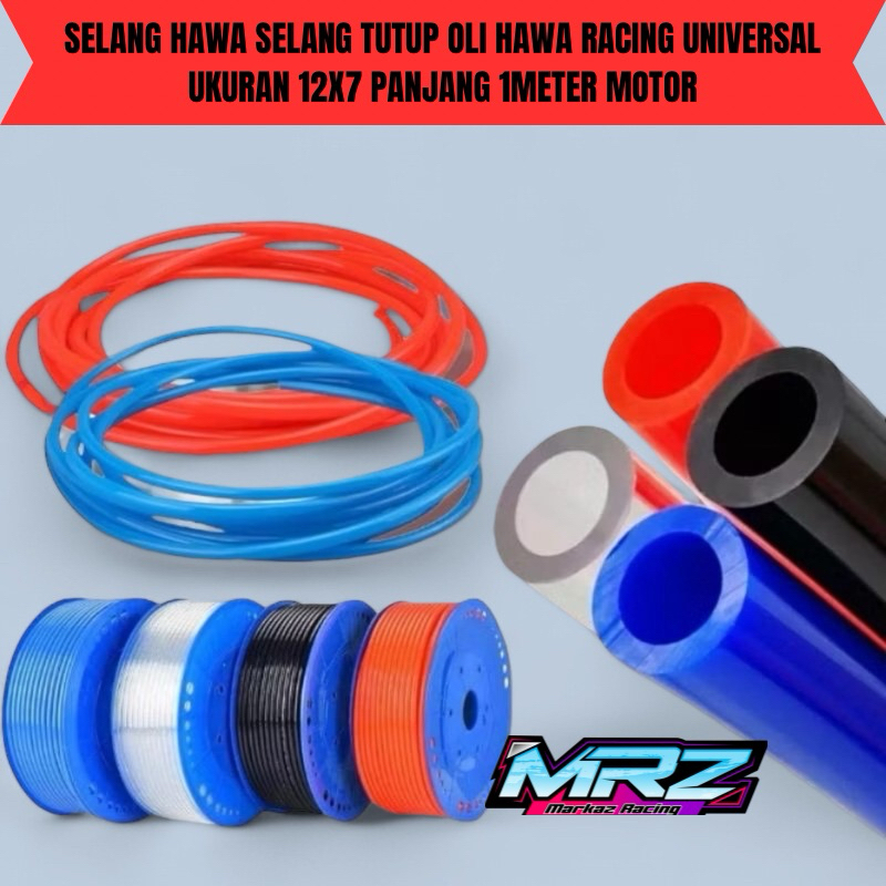 Selang Hawa Selang Tutup Oli Hawa Racing Universal Ukuran 12x7 Panjang 1meter Motor