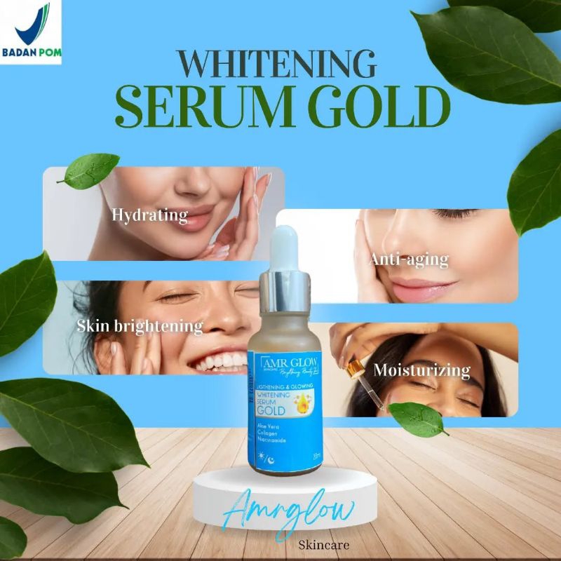 Amr Glow - Whitening Serum Gold Amr Glow Skincare Original 100%