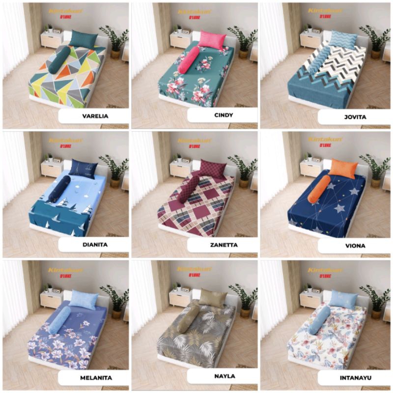 Sprei kintakun 90x200/100x200 kintakun dluxe new motif terbaru & terlaris