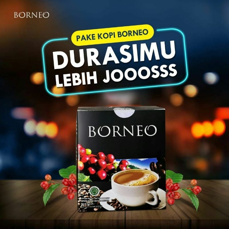 

Kopi Borneo Isi 5 Sachet Kopi penambah Stamina Pria