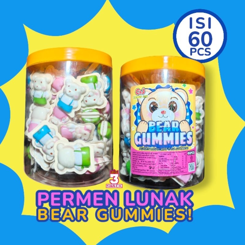 

1 TOPLES PERMEN LUNAK BEAR GUMMY ISI 60 PCS