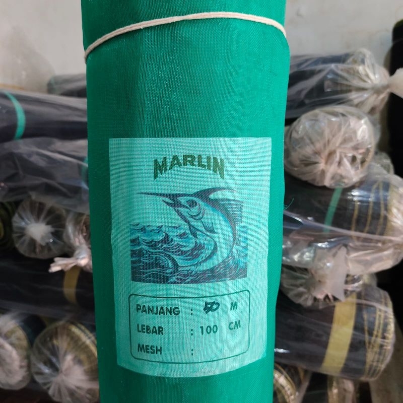 Waring kasa hijau/insect net cap Marlin panjang 50 meter lebar 1 meter (sambungan 1)
