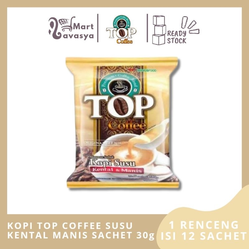 

KOPI TOP COFFEE SUSU KENTAL MANIS SACHET 20g - 1 RENCENG ISI 12 SACHET - KOTA BANDUNG - LAVASYA MART