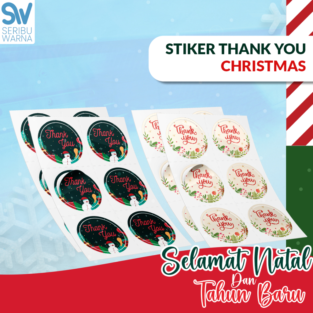 

Sticker Thank You Sticker Label Ucapan Terimakasih /Sticker Natal Merry Christmas / Sticker Bulat / Sticker Kemasan Parcel / Sticker Hampers / Stiker Kue Kering / Stiker Kemasan Toples Kue